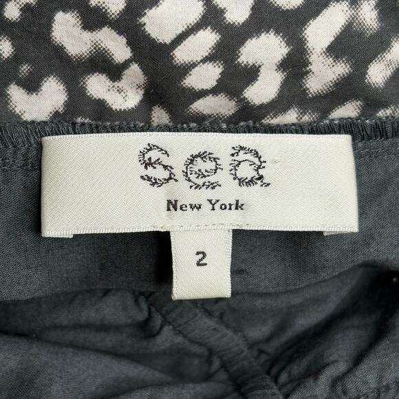 Sea NY Calla Puff Sleeve Cotton Poplin Midi Dress Size 2 - Picture 5 of 9